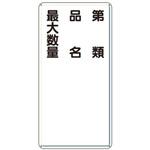 危険物標識(鉄板/第 類・品名～) エスコ