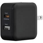 GH-ACU2PB-BK USB-AC充電器 2ポート 20W グリーンハウス