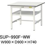 軽量作業台/耐荷重150kg_中間棚付固定式_ワークテーブル150シリーズ_