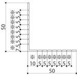 アルミアングル 50×50×1.5 折り切り溝付 トステム(LIXIL)