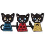 PTM-410 連続ワッペン くろねこ プティデポーム