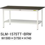 実験用軽量作業台/固定式_指紋レスメラミン天板_全面棚付き_ワークテーブルLABシリーズ_実験用ラボテーブル 山金工業