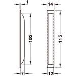 158.05.704 インセットハンドル プラスチック 158.05タイプ ハーフェレ