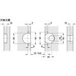 230.39.690 ローラーシャッターロック B/S D22mm カウンターケース ハーフェレ
