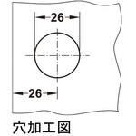 ガラス扉用ロック ヒンジ扉用 ネジ止め ハーフェレ