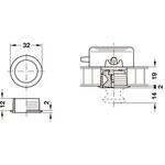 ロゼット プッシュロック用 板厚 19mm 用 ハーフェレ