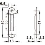 239.05.704 受座 埋め込んでネジ止め ハーフェレ