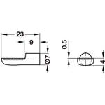 棚ダボ 木製棚用 差込下穴Φ7mm スチール ハーフェレ