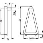 282.28.739 棚リテーナー 木製棚用 差込下穴Φ5mm プラスチック ハーフェレ