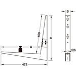 287.47.971 Hebgoブラケット 耐荷重250kg/本 固定 ベンチ用 ハーフェレ