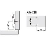 デュオマティックSM スチール 十字座金 木ネジ取付 ハーフェレ