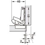 329.26.604 デュオマティック 110°全カブセ キャッチ付 ハーフェレ