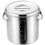 18-8 目盛付 深型キッチンポット (取手付) AG(赤川器物製作所)