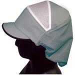 【涼】セミフード型 作業帽子 グレー ジュトク