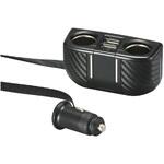 ソケット2連 フラットコード付 2USB カーメイト