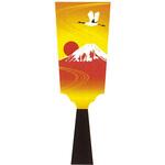 飾り羽子板ミニ 赤富士 神堂