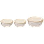 耐熱ガラス製保存容器 3個セット 250ml×2個/600ml×1個 HARIO