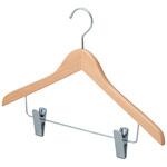 木製コーディネートハンガー 木地仕上げ 下型クリップ付き(ブナ) ストア・エキスプレス