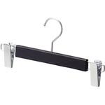 木製ボトムハンガー ブラック 外型クリップ付き(メープル) ストア・エキスプレス