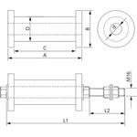 トロリー受け碍子75×100 協進電機