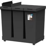 棚下で使える プッシュダストボックス 3分別ワゴン 20L×3 アスベル