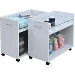 収納ラック 2段 キャスター付き  (38.5 ×78.5) 3色展開(NA DB WH) 2個セット Ideal Rack