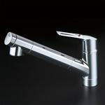 浄水器内蔵用シングルシャワー付混合栓(eレバー) KVK