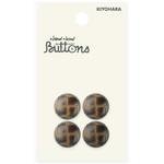 革調ボタン バスケット型 足つき ナウナウボタン(清原)