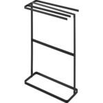 横から掛けられるタオルハンガー タワー ブラック 山崎実業