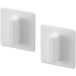 シリコーン吸着ガラス戸取っ手 タワー 2個組 ホワイト 山崎実業