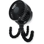 扇風機 小型 コンパクト 車載用 クリップ TOPLAND