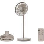 扇風機 DCモーター 左右自動首振り 風量8段階 コンパクト収納 静音 切タイマー リモコン YAMAZEN(山善)