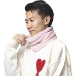 [TOLYO LM]【カシミヤ100%】全8色 男女兼用 マフラー 2WAY ネックウォーマー&ビーニー スヌード ワッチ 襟巻き 帽子 両用 薄手 柔らかい 防寒 レディース メンズ (サクラピンク) ランテル・メディエール