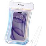 スマホ 防水ケース IP68 防塵防水 6.9インチまで 首掛け/ショルダー ストラップ付 くびれライン エレコム