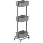 ワゴン キッチンワゴン コンパクト キャスター付き YAMAZEN(山善)