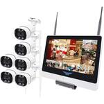 無線式 防犯カメラ、12インチディスプレイと標準赤外線カメラ 1～10台セット (Wi-Fi NVR) 16CHモデル 塚本無線