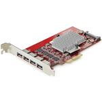 PCI Express拡張カード/4ポート USB Type-A 3.2 10Gbps増設用/PCIe 3.0 x4/独立コントローラー/標準プロファイル/各種OS/インターフェースボード StarTech.com