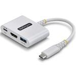 マルチポートアダプター/USB-C接続/シングルモニター/4K60Hz HDMI/140W PD/1x USB-A/ホワイト/MacBook Dell HP iPad対応 USB Type-Cハブ StarTech.com