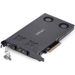 M.2 NVMe SSDモバイルラック/PCIe x8接続/デュアルベイ/ホットスワップ対応/PCIe分岐機能必須(Bifurcation対応)/産業用 高速転送対応 工具不要 着脱式ドライブベイ StarTech.com