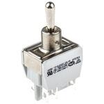649H/2 APEM トグルスイッチ， DPST， パネルマウント， On-Off-On， 649H/2 APEM