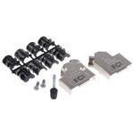 8655MHRA0901KLF Amphenol ICC D-Sub バックシェエル 8655MHR シリーズ 9 極 E， シルバー， 8655MHRA0901KLF AMPHENOL