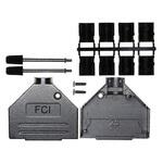 8655MH2501BLF Amphenol ICC D-Sub バックシェエル 8655MH シリーズ 25 極 B， シルバー， 8655MH2501BLF AMPHENOL