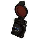 USB3F2ZNSCC USBコネクタ A タイプ， メス フランジマウント AMPHENOL