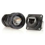 RJF54421 Amphenol Socapex RJ45 モジュラーコネクタ， メス， RJ45コネクタ， パネルマウント， Cat5e， RJF54421 AMPHENOL