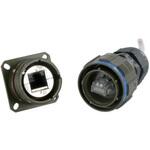 RJFTV6N Amphenol Socapex イーサネットコネクタ， オス， RJ45コネクタ， プッシュプル， Cat5e， RJFTV6N AMPHENOL