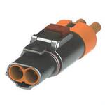 PL182X-61-4 Amphenol ヘビーデューティパワーコネクタ， 2極， 60A， 1.0 kV， PL182X-61-4 AMPHENOL