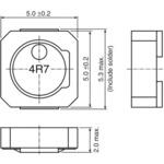 VLCF5020T-4R7N1R4 TDK 巻線インダクタ (面実装)， 4.7 μH， 2.15A， 5.3 x 5 x 2mm， VLCF5020T-4R7N1R4 TDK