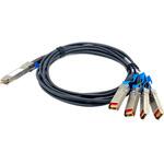 QNAP QSFP28 100GbEを4つのSFP28 25GbEに分岐するツイン軸ダイレクトアタッチケーブル 1.5m QNAP