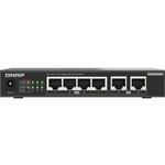 QNAP 4 ポート 2.5GbE と 2 ポート 10GbE マルチギグアンマネージドスイッチ QNAP