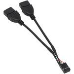 USB-023 ケース用USBケーブル 2×4メス - Aメス×2 アイネックス